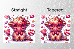 Valentine Cow 20oz Sublimation Wrap PNG Product Image 2