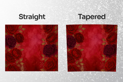 Red Roses Gold Leaf Tumbler Wrap PNG Product Image 2