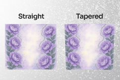 Purple Peony Floral Tumbler Wrap PNG Product Image 2