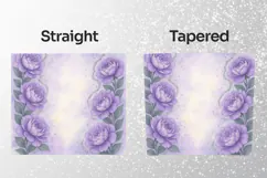 Purple Peony Floral Tumbler Wrap PNG Product Image 2