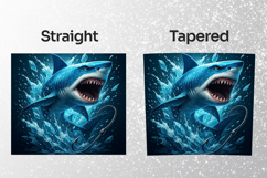 Shark Fishing Ocean Tumbler Wrap PNG Product Image 2