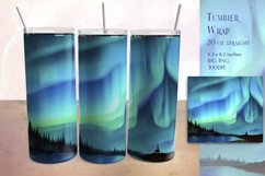 Northern lights Tumbler Wrap Sublimation Product Image 1