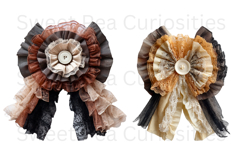 Bows, Ribbon, Lace , Clipart, Ephemera, PNG, Junk Journal Product Image 2