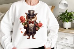 Romantic Gentleman Animal clipart Bundle, Watercolor Clipart Product Image 7