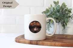 Halloween Round Sublimation Design, Halloween Witch PNG Product Image 2