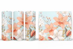 Flowers Tumbler Design. Flowers Tumbler Wrap Sublimation Product Image 2