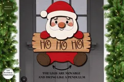 Santa Claus Door Sign Laser Cut | Door Hanger | SVG Product Image 2