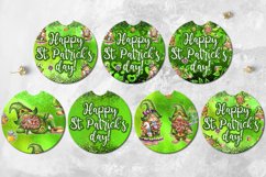 St. Patrick&#039;s day 14 car coaster &amp; key chain glitter designs Product Image 2