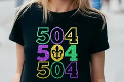 504 Mardi Gras SVG, Mardi Gras Svg, 504 Svg, Fat Tuesday Svg Product Image 3
