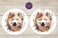 Shiba Inu Dog Car Coaster Design, Sublimation Coaster Design Product Image 2