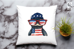 Patriotic Penguin Clipart Sublimation PNG Product Image 2