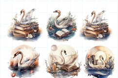 8 Swan Watercolor Sublimation Bundle Png Product Image 2