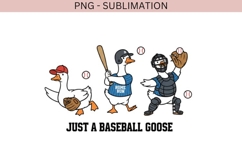 Baseball Goose PNG, Funny Goose Baseball Clipart, Sports Product Image 2