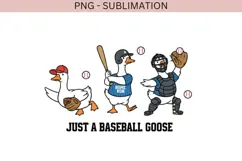 Baseball Goose PNG, Funny Goose Baseball Clipart, Sports Product Image 2