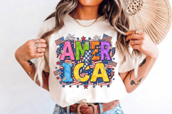 Retro America Thunder PNG T-Shirt|4th of July PNG Sublimatio Product Image 8