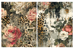 Animal Print, Flowers, Papers, Junk Journal, Botanical Product Image 2