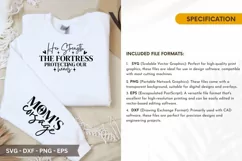 Her Strength the Fortress SVG - Mother's Day Sleeve T shirt Product Image 2