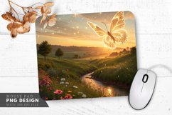 Butterfly Bliss at Sunset Mouse Pad PNG Design Product Image 1