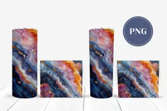 Marble Tumbler Sublimation Designs, Colorful Tumbler Wrap Product Image 2