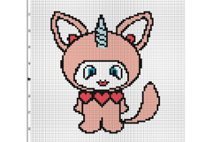 Cat embroidery pattern cross stitch PDF digital printable Product Image 2