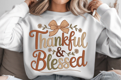 Thankful Blessed Quote Rustic Farmhouse Thanksgiving Product Image 2