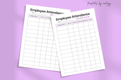Daily Employee Attendance Tracker | Printable Attendance Product Image 2