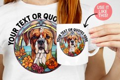 Dog Floral Sublimation Bundle| Stained Glass Sublimation Product Image 2