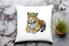 Watercolor Jaguar Big Cat Clipart Sublimation PNG Product Image 3