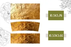 Gold Tumbler Wrap, Gold 40 Oz Tumbler Sublimation Product Image 2