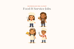 Food &amp; Service Jobs: Occupations Clipart Product Image 2