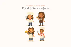 Food & Service Jobs: Occupations Clipart Product Image 2