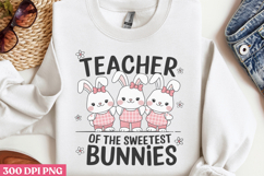 Teacher of the sweetes bunnies PNG, Retro Teacher Easter Sub Product Image 2