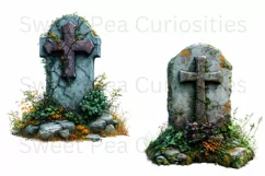 Halloween, Tombstone, Fall, Ephemera, PNG, Clipart Product Image 2