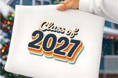 Retro Class of 2027 PNG Sublimation Design, Product Image 7
