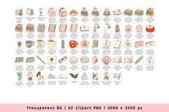 Coastal Book Lover Clipart PNG Bundle Product Image 3