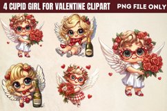 Cupid girl for Valentine Clipart PNG Product Image 1