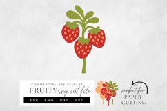 Strawberry SVG Cut File, Layered Fruit Papercraft Design Product Image 1