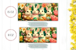 Cartoon Easter Basket Mug Wrap, Cute Easter Mug Sublimation Product Image 2