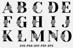 Flourish Font SVG, Ornate Alphabet Letters SVG Cut Files Product Image 2