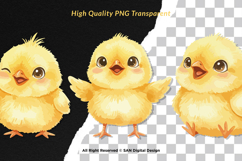 15 Bundle Watercolor Small Chicks Yellow Chicken Kids Product Image 2