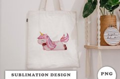 Watercolor cute unicorn sublimation png Product Image 2