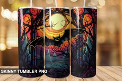 Stained Glass Halloween Bat PNG Tumbler Design Product Image 1