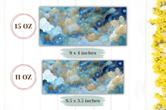 Night Sky Mug Wrap Design, Glitter Stars Mug Sublimation Product Image 2