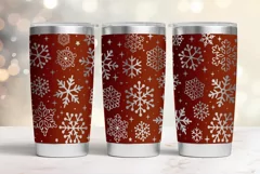 20oz Tumbler laser svg wrap| Christmas Snowflake pattern Product Image 5