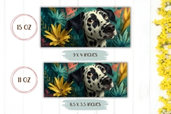 Dalmatian Mug Design, Floral Mug Wrap, Dalmatian Dog Mug Product Image 2