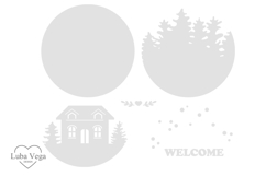 Merry Christmas Home Round Sign SVG | Laser cut SVG Product Image 2