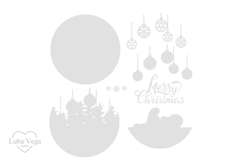 Merry Christmas Hanger |Merry Christmas Door Hanger SVG Product Image 2