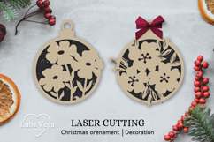 Silhouette ornaments Laser SVG / Christmas ornaments Product Image 1