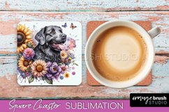 Chesapeake Bay Retriever Square Coaster Dog Sublimation PNG Product Image 1