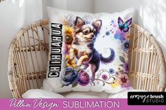 Dog Pillow Cover - Dog Mom Floral Pillow Sublimation Product Image 1